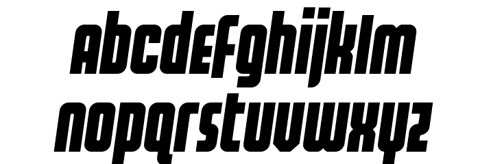 Homelander Semi-Italic Font LOWERCASE