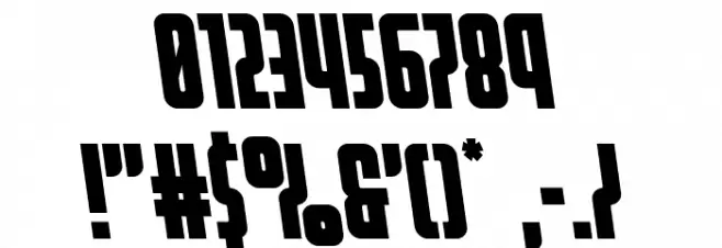 Homelander Semi-Leftalic Font OTHER CHARS