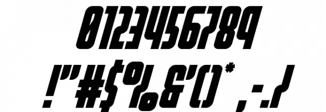 Homelander Super-Italic Font OTHER CHARS