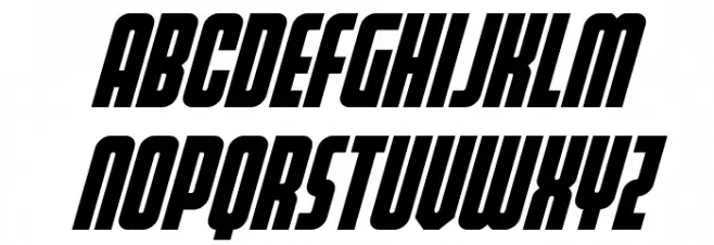 Homelander Super-Italic Caratteri MAIUSCOLE