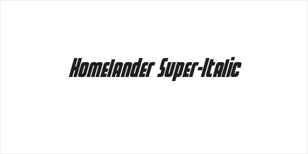 Homelander Super-Italic Logo