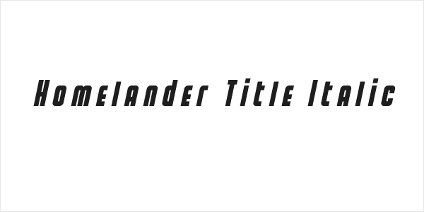 Homelander Title Italic Logo