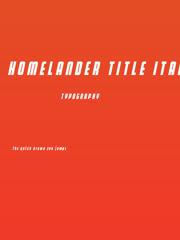 Homelander Title Italic Poster