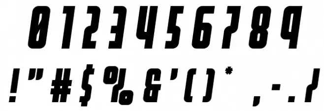 Homelander Title Semi-Italic Font OTHER CHARS