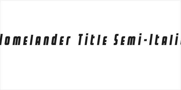 Homelander Title Semi-Italic Logo