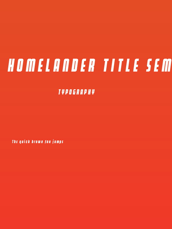 Homelander Title Semi-Italic Poster