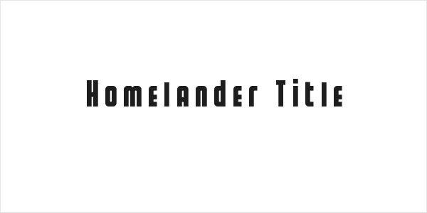 Homelander Title Logo