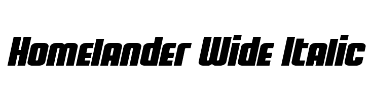 Homelander Wide Italic  les polices de caractères gratuit tlcharger