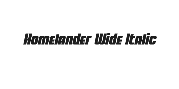 Homelander Wide Italic Logo