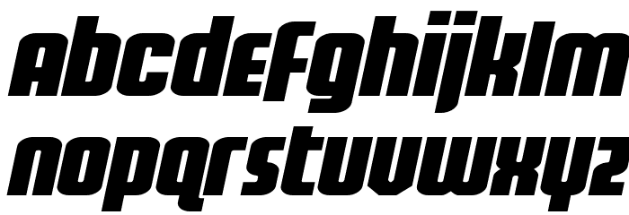 Homelander Wide Italic Font LOWERCASE