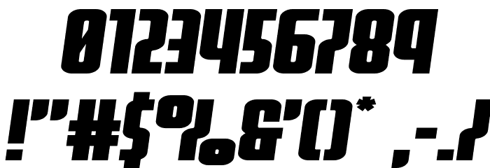 Homelander Wide Semi-Italic Font OTHER CHARS