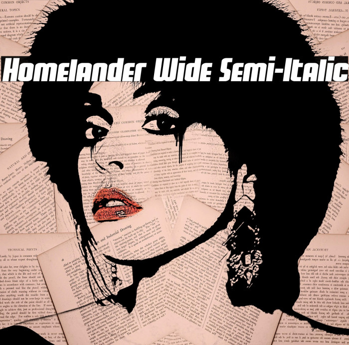 Homelander Wide Semi-Italic Example 1