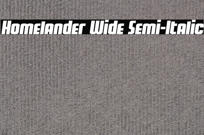 Homelander Wide Semi-Italic Example 2