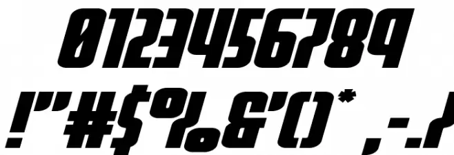 Homelander Wide Super-Italic Font OTHER CHARS