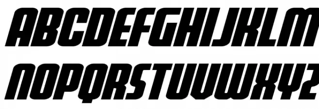 Homelander Wide Super-Italic Polices MAJUSCULES