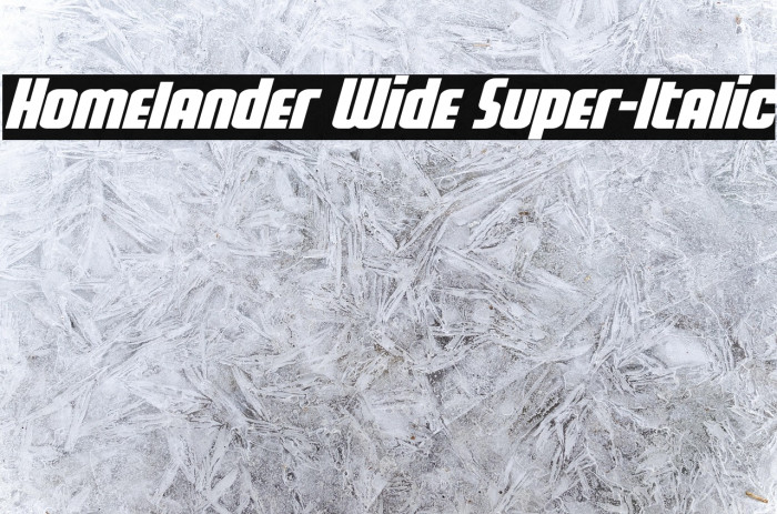 Homelander Wide Super-Italic Example 2