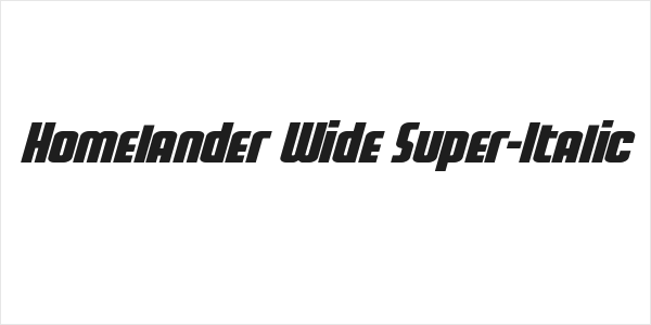Homelander Wide Super-Italic Logo