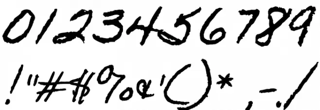 Homemade Apple Font OTHER CHARS