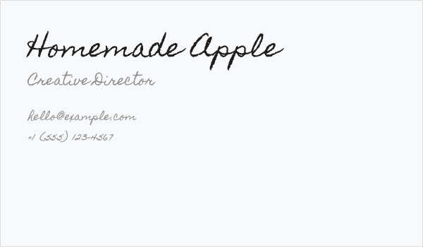 Homemade Apple Business Card