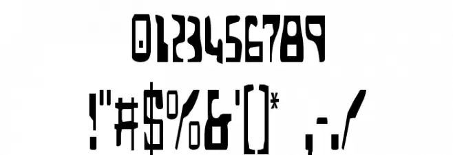 Homemade Robot Condensed Font OTHER CHARS