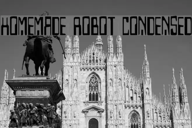Homemade Robot Condensed Font examples