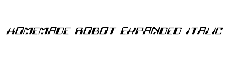 Homemade Robot Expanded Italic  Скачать бесплатные шрифты