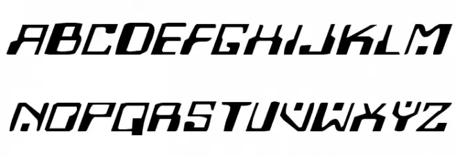 Homemade Robot Expanded Italic Polices MAJUSCULES