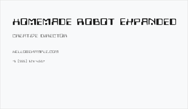 Homemade Robot Expanded Business Card