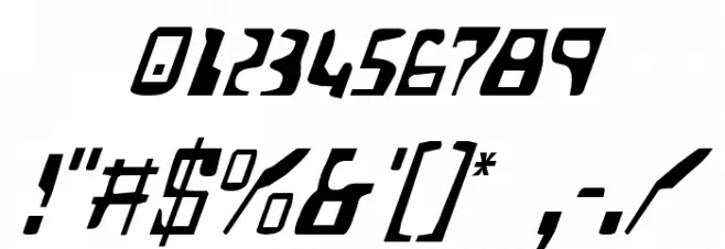 Homemade Robot Italic Шрифта ДРУГИЕ символов