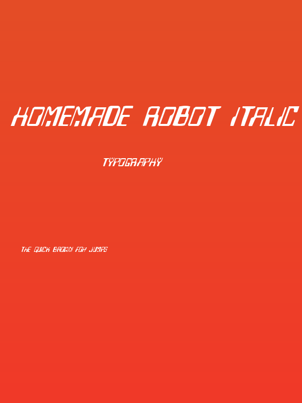 Homemade Robot Italic Poster