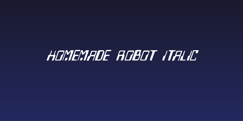 Homemade Robot Italic Social Header