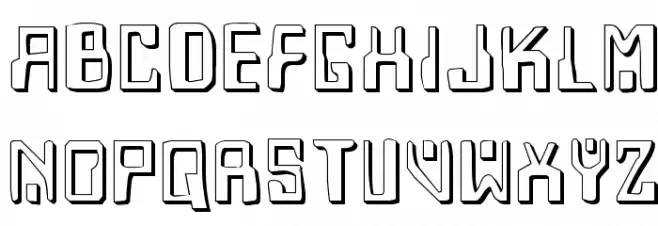 Homemade Robot Shadow Font UPPERCASE