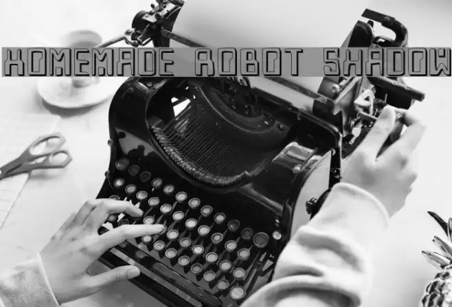 Homemade Robot Shadow Font examples