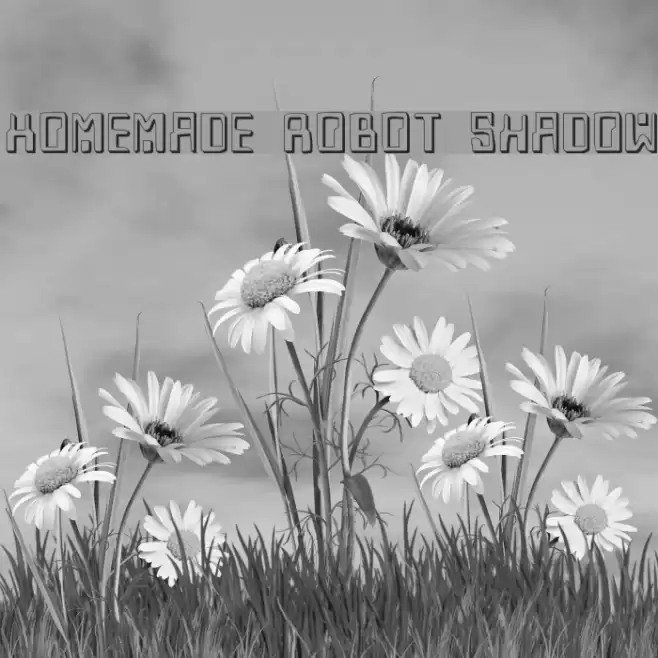 Homemade Robot Shadow Font examples