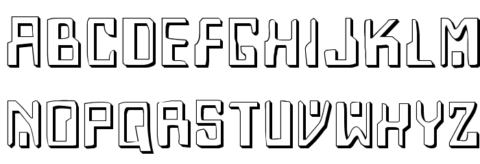 Homemade Robot Shadow Font LOWERCASE