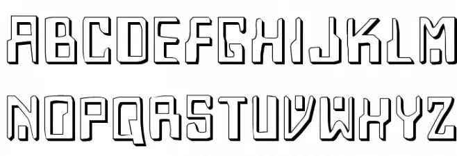 Homemade Robot Shadow Font LOWERCASE