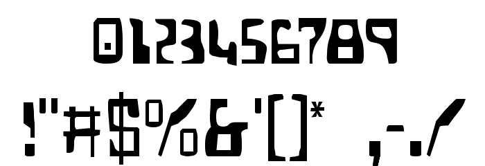 Homemade Robot Font OTHER CHARS