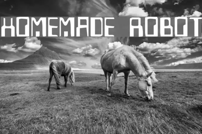 Homemade Robot Font examples