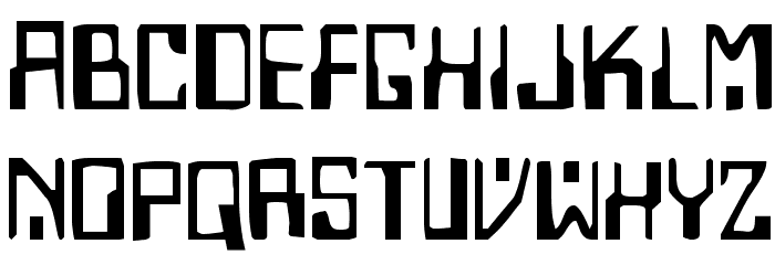 Homemade Robot Font LOWERCASE