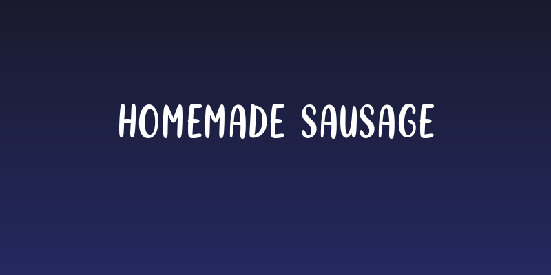 Homemade Sausage Social Header