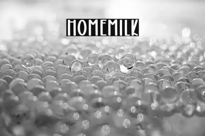 Homemilk Schriftart examples