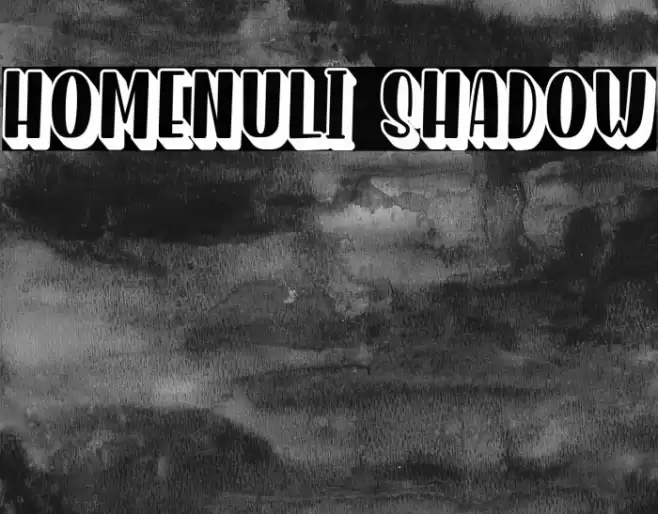 Homenuli Shadow Font examples