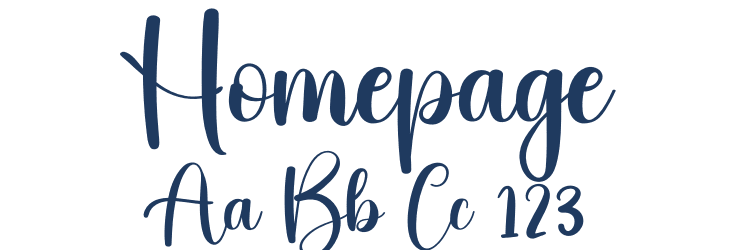 Homepage Font Preview