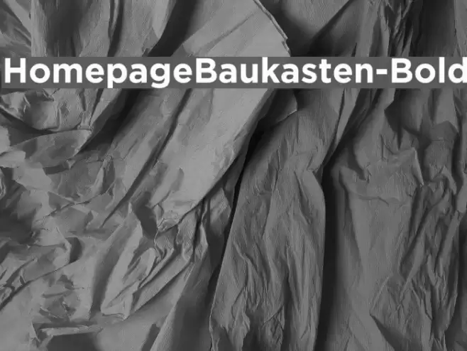 HomepageBaukasten-Bold Font examples
