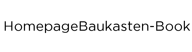 HomepageBaukasten-Book Шрифта
