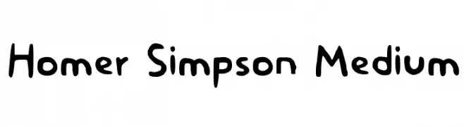 Homer Simpson Medium  Frei Schriftart Herunterladen