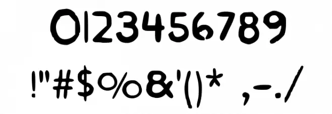 Homer Simpson Medium Font OTHER CHARS