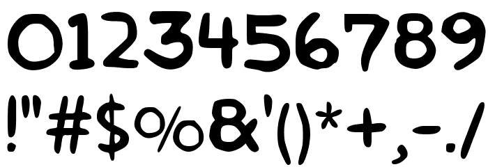 Homer Simpson Revised Regular Font OTHER CHARS