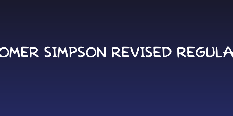 Homer Simpson Revised Regular Social Header