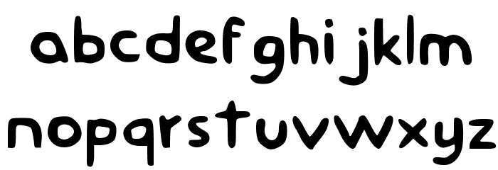Homer Simpson Revised Regular Font LOWERCASE